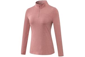 Women's Thermal Fleece Running Shirt Quarter Zip Pullover Jacket Long Sleeve Tops Golf Running Shirt Winter Gear
