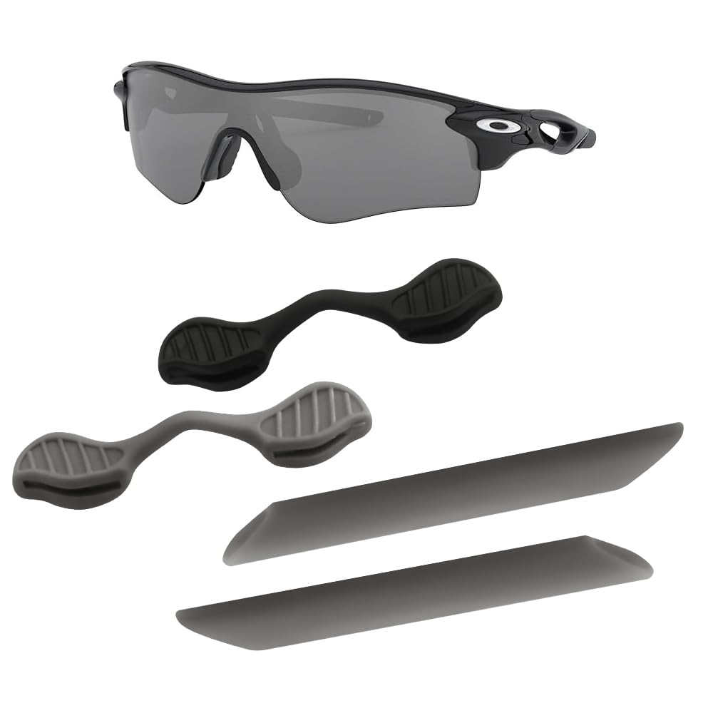 HiCycle2 Compatible/Replacement for Oakley Radar Path Sunglasse Repair Kits Nose Pads Temple Tips if Applicable (Grey Temple+(Grey&Black) Nose Pads)
