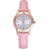 TUOTISI Girls Watches Teen Student watches for Women Watch for 8-15 year old girl Simple Japanese Movement Casual Leather Band Watches for Girls waterproof ladies watches for small wrists