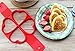 Lanyani 2-pack Silicone Perfect Pancakes Mold Nonstick Egg Ring Maker Breakfast Pancake Shaper – Round and Heart shape, flower and oval (Heart and Oval)