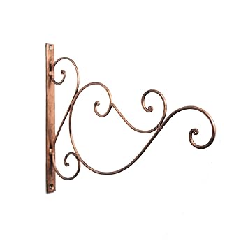 CRAFTCASTLE Metal Big Plant Hanger Wall Hanging Plant Hook for Bird Feeders Planters Lanterns Wind Chimes Hanging Baskets Ornaments String Lights Indoor Outdoor Balcony & Garden (1, Golden)