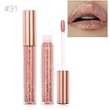 TOPBeauty Fashion Women Glitter Lip Makeup Waterproof Lip Gloss Nude Glitter Shimmer Focallure Lipstick Lip Kit #36