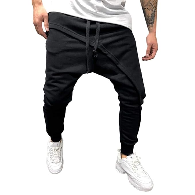 Bfmyxgs Mens Spring Fashion Hosen Winter Baumwollmischung Jogger Casual Patchwork Kordelzug Jogginghose Hosen Leggings