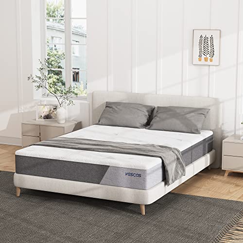 Queen Mattress, Kescas 10 Inch Cooling Gel Memory Foam Mattress Queen