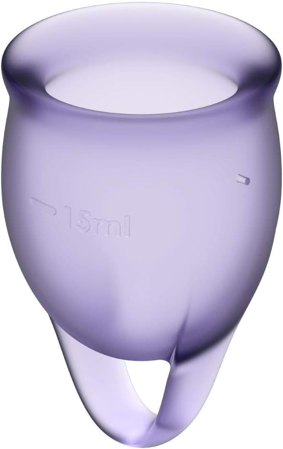 Satisfyer Feel Confident Menstrual Cup 2 Pieces, Violet, 2 Piece Assortment - Image 3