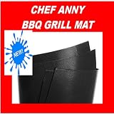 Chef Anny Grill Mat And Baking Mat. Multipurpose.Set Of 2.Lifetime Replacement Warranty- Non Stick- Christmas Cookies-Bonus Gift-Free Recipes Ebook Oven Liner