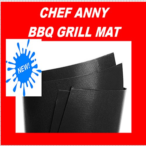 Chef Anny Grill Mat And Baking Mat. Multipurpose.Set Of 2.Lifetime Replacement Warranty- Non Stick- Christmas Cookies-Bonus Gift-Free Recipes Ebook Oven Liner