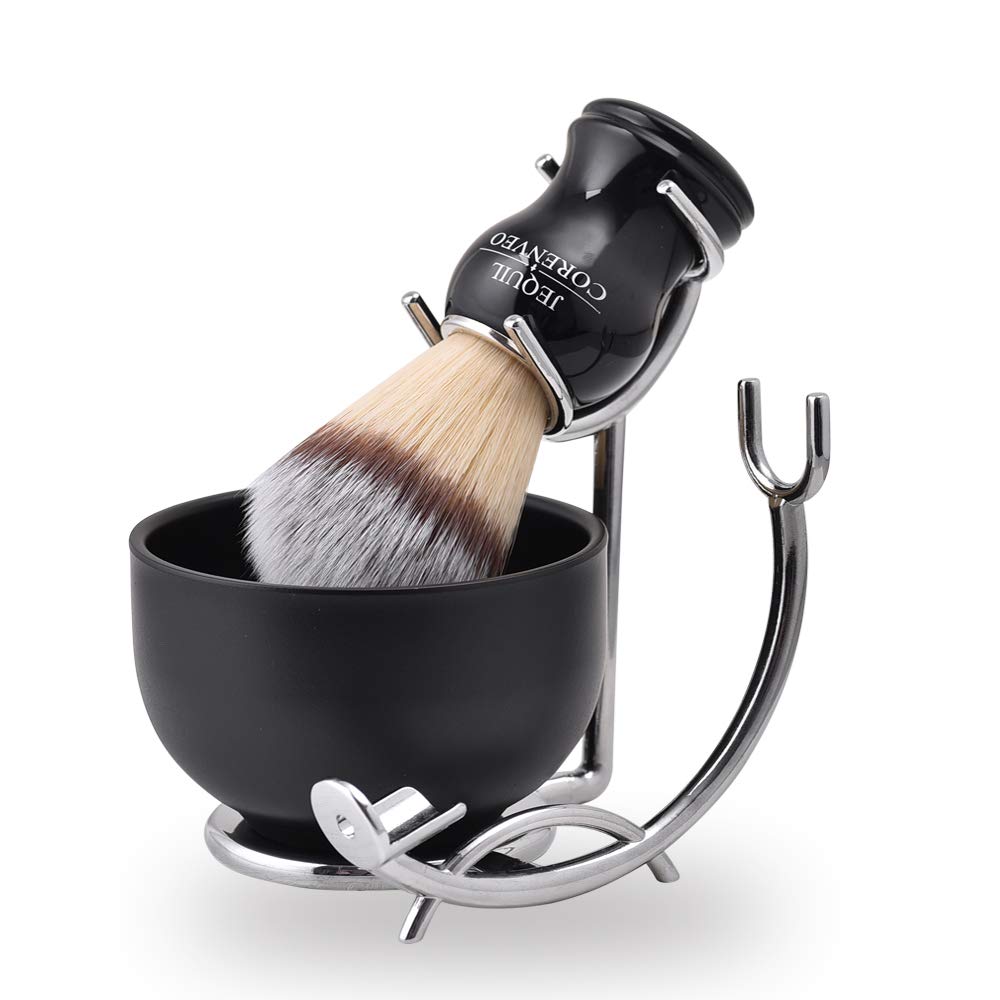 Photo 1 of Deluxe Shaving Kit for Men, 3 in 1 Shaving Set Includes Shaving Brush, Shaving Bowl, Razor & Brush Holder