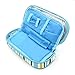 Goldwheat Insulin Cooler Travel Case Diabetic Medication Organizer Medical Cooler Bag with 2 Ice Pack Waterproof and Insulation Liner, Light Blue