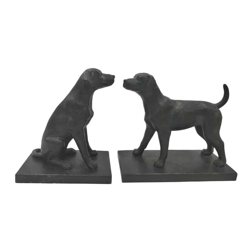 Photo 1 of Comfy Hour Farmhouse Collection Labrador Dogs Art Bookends, 1 Pair, Set of 2, Antique Effect, Copper, Polyresin, 7" Length 6" Height