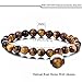 WRCXSTONE Natural 8mm Gorgeous Semi-Precious Gemstones Healing Crystal Stretch Beaded Bracelet Unisex