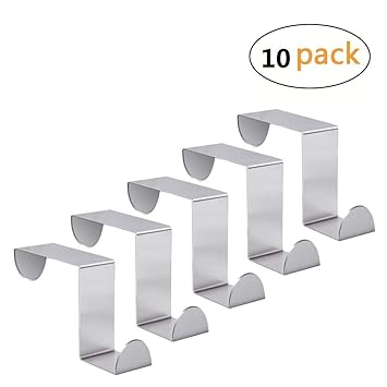 Elife Set Of 10 Over Door Hooks Stainless Steel Kitchen Cabinet
