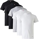 Mody Men Undershirt Round Neck Short Sleve 5-Pack, Men Undershirt, Cotton Tank Top, Soft Undershirt for Men