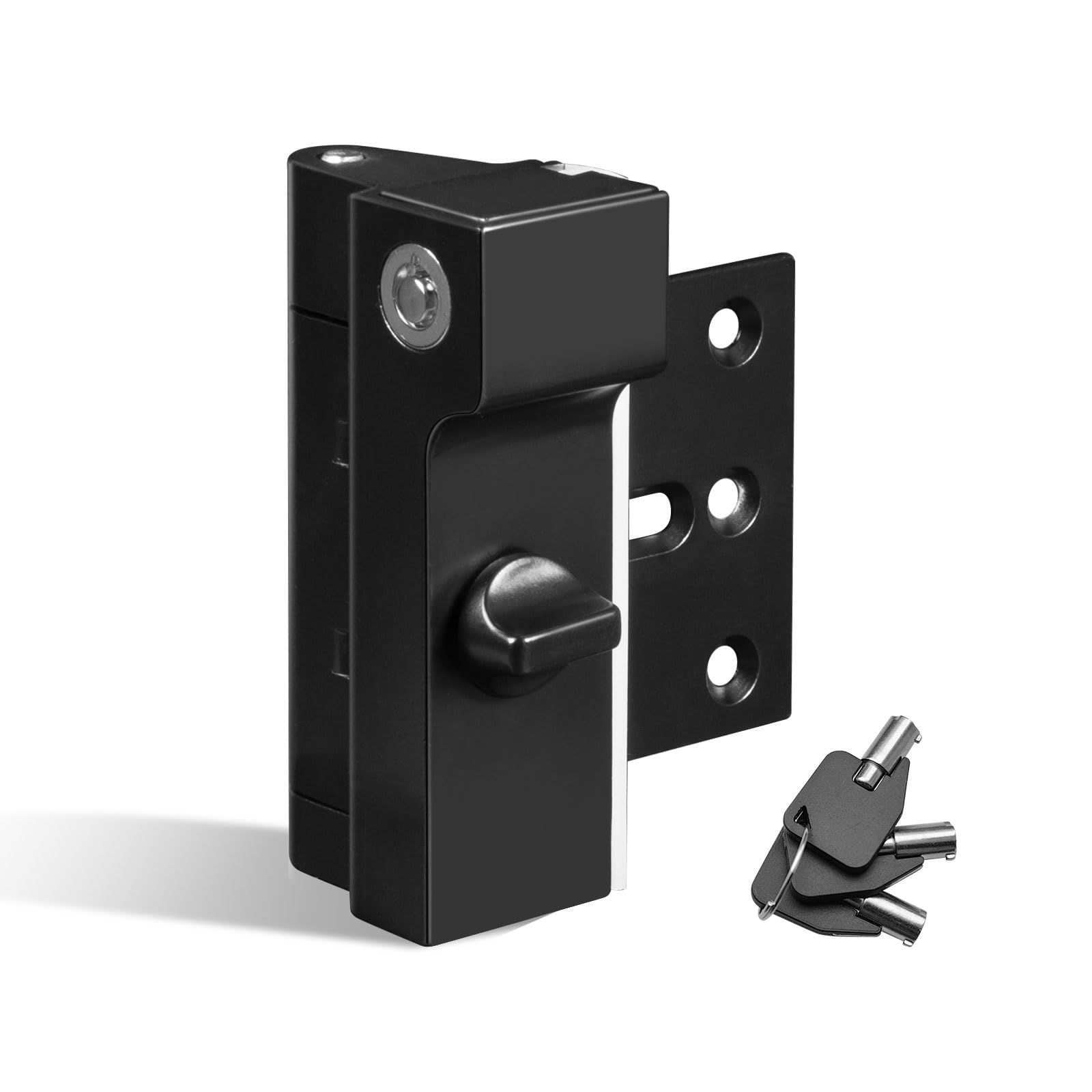 Photo 1 of MOSECYOU Door Reinforcement Lock with Key, Ultra Heavy Duty Version, Home Security Lock to Prevent Kick-ins or Unauthorized Exit, Child Elderly Safety, Inside for Front Door (1 Pack)