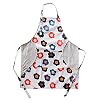 GudGmtoy PVC Schort Bloemen Afwasbaar Schort Waterdicht Schort voor Vrouwen Verstelbare Bib Schorten Koken Keuken BBQ…