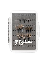 Tenkara EE. UU. Conjunto de 12 Tenkara Moscas en caja de moscas