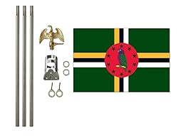 Dominica 3x5 ft Outdoor Flag and Flag Pole