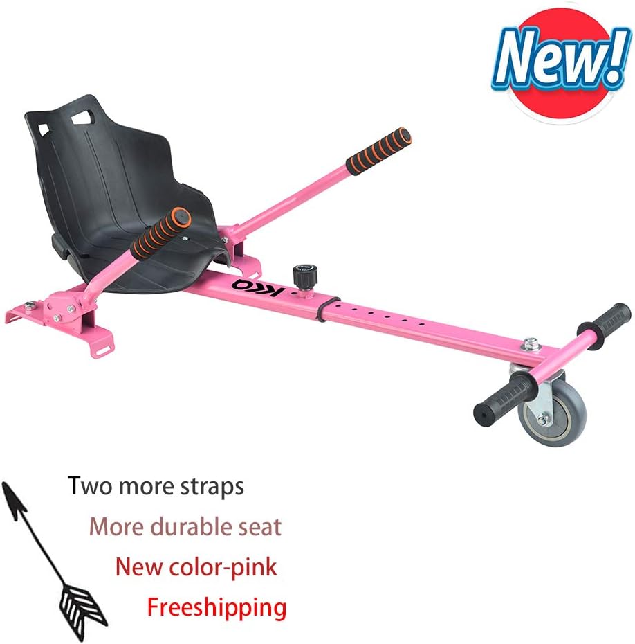 Better wheels KKA Mini Kart Hoverboard Accessories for Adjustable -All Heights- All Ages- Self Balancing Scooter -Compatible with All Hoverboards