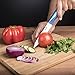 Vos Ceramic Kitchen Utility Paring Knife - 5” Inch Chef Zirconia Blade with Sheath - Blue