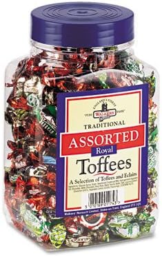 Assorted Toffee, 2.75lb Plastic Tub, Sold as 1 Each