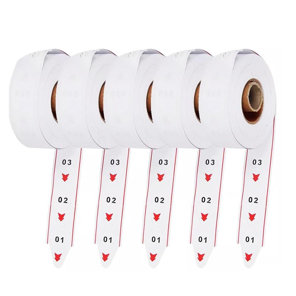 CYSSJF 2-Digit Queue Tickets (00-99/5 Roll) | 2000 Queue Numbers per Roll | Take-A-Number Tickets for Ticket Dispenser, Turn-O-Matic Ticket Roll for Deli Counter,Clinic,Waiting Area | 11.3x11.3x4cm