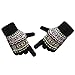 LETHMIK Womens&Girls Thick Knit Gloves Warm Winter Colorful Glove with Wool Lined Black