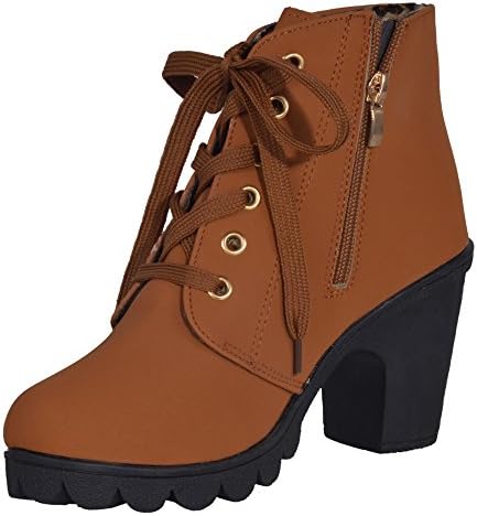 Hee Grand Women Casual All Match Platform Thick Heel Martin Boots US 7 Yellow