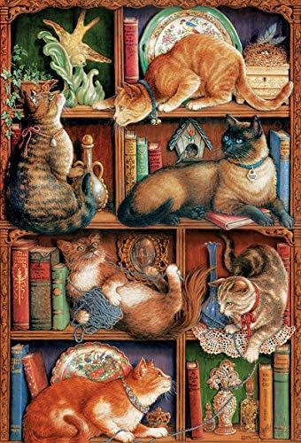Cobble Hill Feline Bookcase