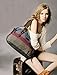 COOFIT Stripe Leisure Canvas Top Handle Cross Body Bag Tote Handbags for Women