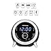 Alarm Clock Radio, Memorex 10 In 1 Clock Radio, Digital FM Radio, Bluetooth Speaker, Dual Alarm, USB Charging Port, Night Light, Snooze, Sleep Timer, Time Setting,Dimmer, AUX-IN( MC3533)