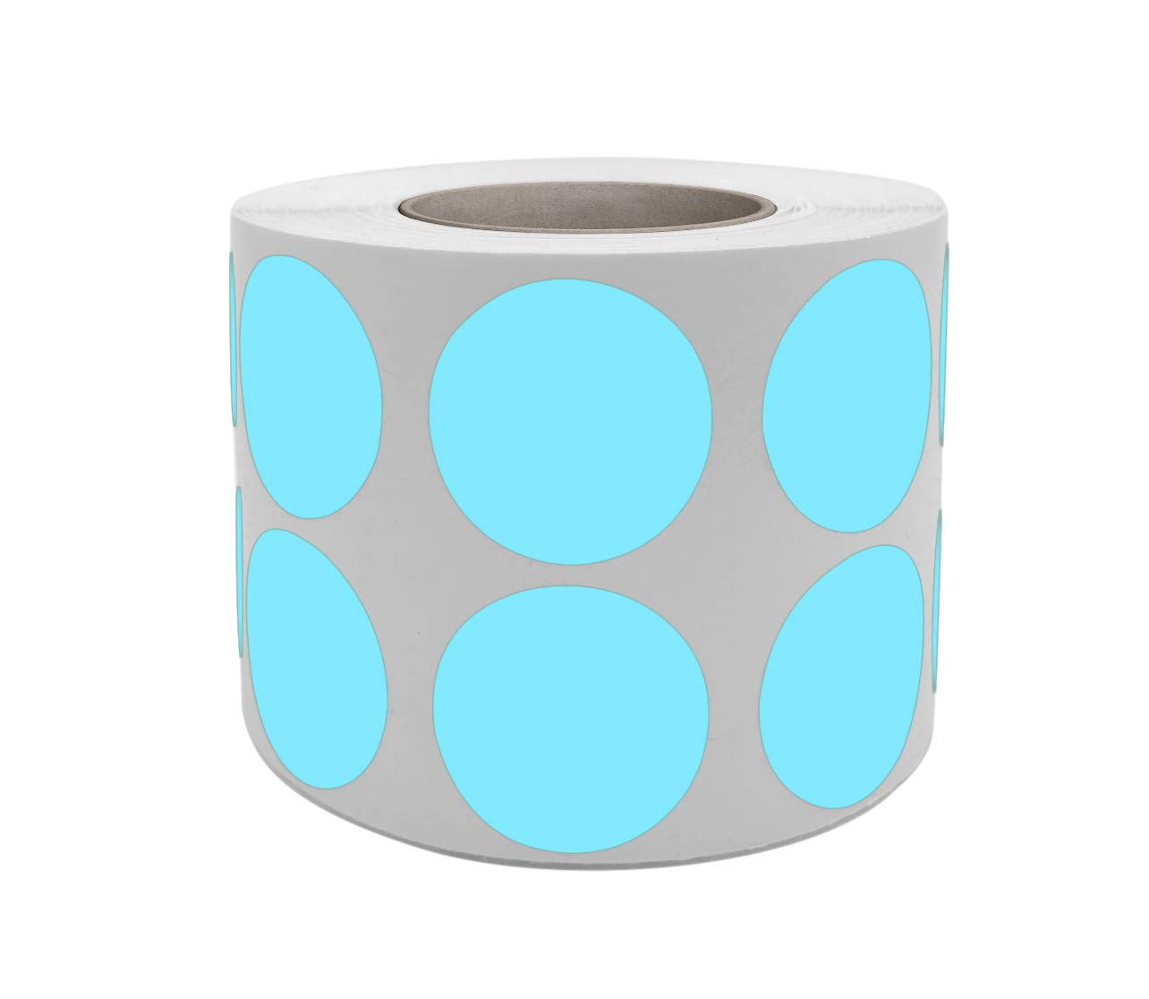 Royal Green Round Dot Label Roll 1.9 cm 3/4 inches Light Blue Circle Sticker 19 mm 1050 Pack