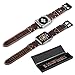 ArtKen Smart Watch Band 42mm,Genuine Leather iWatch Band Replacement Strap with Stainless Metal Clasp Suitable for Apple Watch Series 2, Series 1, Series 3, Sport Edition(Brown)