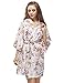 Skyfitting Women's Kimono Robe, Cotton Bridesmaid Robes, Short Regular Size / 36
