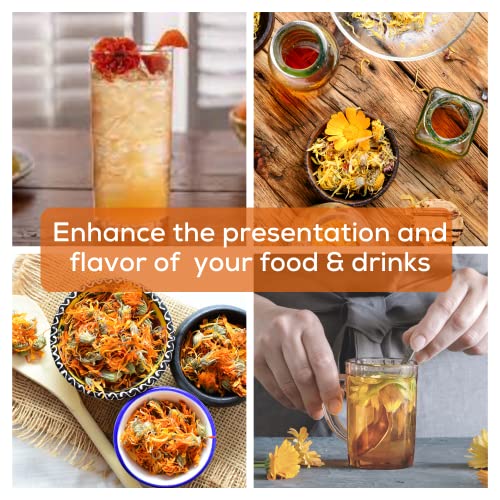 Dried Calendula Whole Flowers 1 Pound Edible Flowers Natural