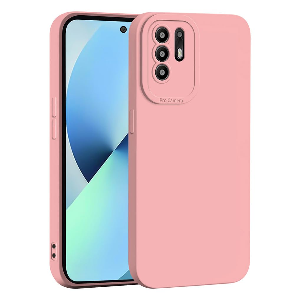 SEAHAI Case for OPPO A94 5G, Ultra Thin Premium Soft Silicone Phone Cover with Thickened Camera Protection Design, Shockproof TPU Bumper Fashion Case Cover - Pink