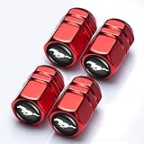 Goshion 4 Pcs Metal Car Wheel Tire Valve Stem Caps for Ford Mustang Car Model Series Styling Decoration Accessories