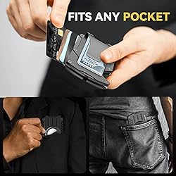 AirTag Wallet Men, Slim Minimalist Metal Wallet