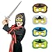 Kreatwow 12 Pack Ninja Mask Party Favors for Boys Ninja Birthday Party Supplies for Kids, Party Favors, Role Play