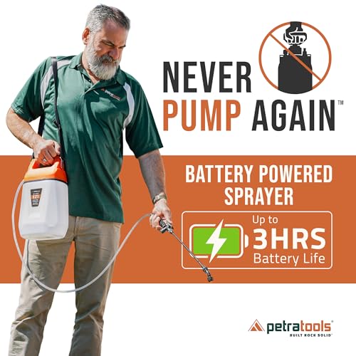 PetraTools EZ1 Battery Powered Sprayer - 3 Hr Runtime & 3 Nozzles, photo 7
