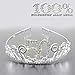 B4MBOO 50th Birthday Tiara and Sash, Happy 50th Birthday Party Supplies, 50 & Fabulous Glitter Satin Sash and Crystal Rhinestone Birthday Crown for Birthday Party Supplies and Decoration Silver