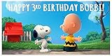 Snoopy Peanuts Charlie Brown Birthday Banner Personalized Custom Party Decoration