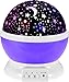 Constellation Night Light Projector Lamp from Kalston offers 4 Bright Colors with 360 Degree Moon Star Projection and Rotation - Kids Baby Bedroom Nursery Decor, Great Gift Idea (Purple)
