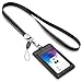 Badge Holder,FZR Legend 2-Sided PU Leather ID Card Badge Holder with 1 ID Window, 1 Card Slot and 1 Piece 21