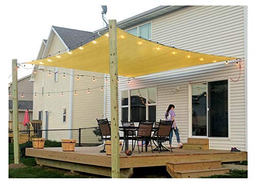 Rectangle Sun Shade Sail Canopy, 10′ x 12′ Patio Shade Cloth Outdoor Cover – U ...