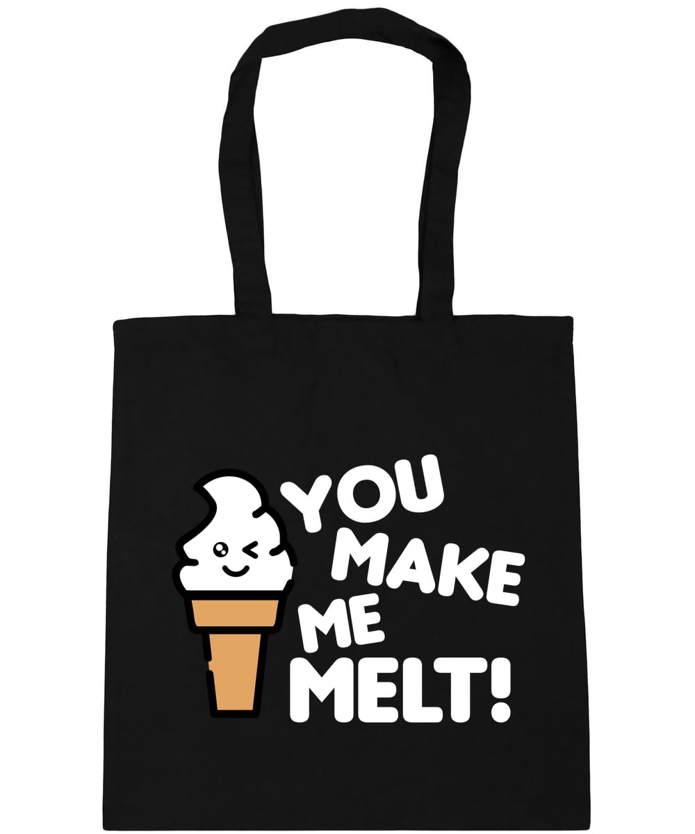 Hippowarehouse You Make Me Melt - Ice Cream Tote Shopping Gym Beach Bag 42cm x38cm, 10 litres