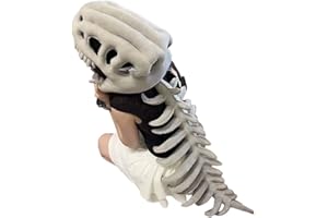 Realistic Dinosaur Skeleton Costume Set,Spinosaurus Plush Dino Outfit,Outfit Halloween Fun Dinosaur Skeleton Plush Costume fo