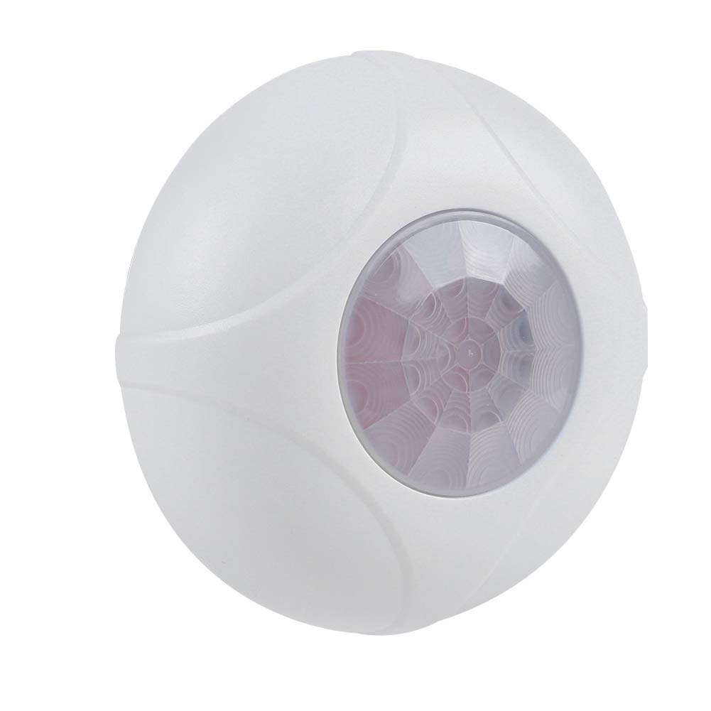 VBESTLIFE Infrared Sensor Alarm, Wired PIR Motion Detector Home Security Alert System Ceiling Passive Infrared Detector for Shed Garage Caravan, 360 Degree Detection Angle, 8m Detection Range