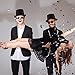 4 Packs Funny Party Hats Black Felt Top Costume Hat Costume Party Accessory for Men and Women Unisex