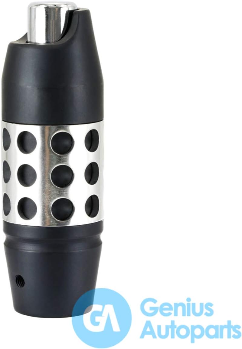 Genius Autoparts Gear Shift Knob for Automatic Transmission Carbon Steel Aluminum Black