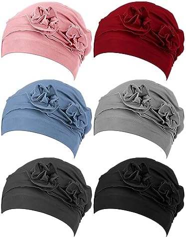 Soft Modal Chemo Caps 4-Pack Women Elastic Headwear Amazon.com: Geyoga 4 Pcs Chemo Turban Headwear for Women  main image 4